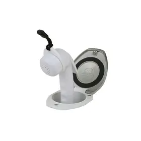12133 Scandvik Stainless Steel 316 Recessed Shower With White Euro Handle