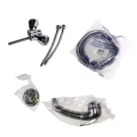 46019p Scandvik Chrome Handle With 5ft Flex Hose