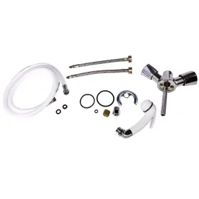 46020 Scandvik Standard Combo Fixture White Euro Handle 5 Inch Nylon Hose