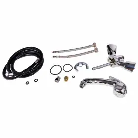 46022 Scandvik Standard Combo Fixture Chrome Euro Handle 5 Inch Black Hose