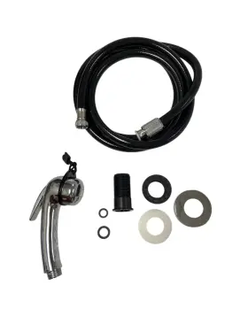 421016 Scandvik/barka Shower Washdown Kit Euro Straight Chrome Handle Black 6ft Hose New Oem