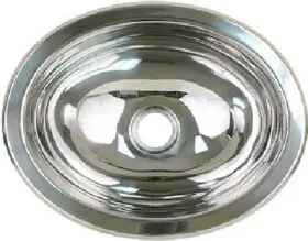 10280 Scandvik Inc 92 Polished Ss Oval Sink - 13.25 Inch X 10.5