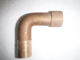 520662 Sea-dog Line Cast Bronze 1 Inch Pipe To Hose 90 Degree Elbow