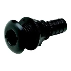 18151 Seachoice 3/4 Inch Black Plastic Thru-hull With Broad Flange Hose