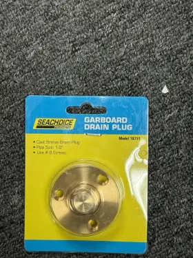 18721 Seachoice Stainless Steel Replacement Garboard Drain Plug Only 1/2 Inch Pn