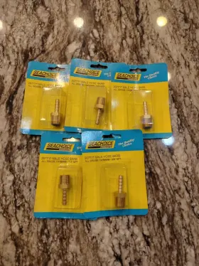 20771 Seachoice Male Hose Barb 1/4 Inch - 3/8 Npt Lot Of 5