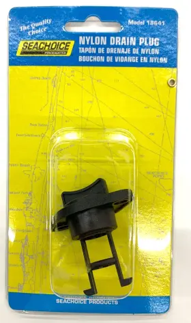 50-18641 Seachoice Retained Screw Type Nylon Drain Plug For Boats - Fits 1 Inch Diameter Hole 18641