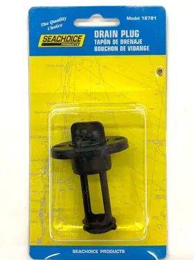50-18781 Seachoice Retained Screw Type Nylon Drain Plug For Boats - Fits 1 Inch Diameter Hole 18781