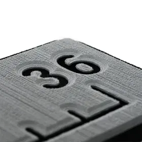 53583-80066 Seadek 36 Inch Routed Ruler 6mm Brushed Texture Storm Grey/black Marine