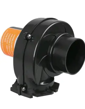 Sfbb1-130-01 Seaflo In Line Bilge Air Blower 130cfm Boat Black Ventilation Marine 12v 2.5amp