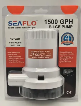 Sfbp1g150001 Seaflo 12v Bilge Pump Submersible 1500 Gph Marine Boat