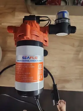 Sfdpa1-033-35-33 Seaflo 115v 3.3 Gpm Automatic Water Pump Rv Boat Ac 35psi