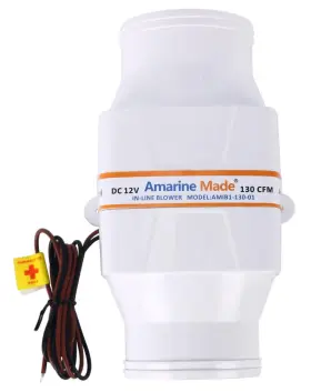 Amib1-130-01 Seaflow Amarine New 12v 130 Cfm In-line Blower Model
