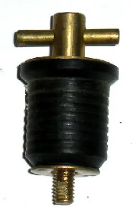 Tt1-50 Seas&lakes Brass Heavy Duty Turn Handle Drain Plug 1 Inch Dia. Large T-bar