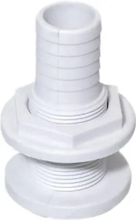 50010018 Seasense 1-1/8in Thru-hull Fitting White 1-1/8 Inch
