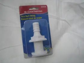 50010234 Seasense Thru-hull Connector Fitting White 3/4 Inch 19mm Corrosion Proof