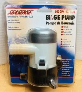50010410 Seasense 600gph/2271 Lph Bilge Pump New Sealed Free Shipping