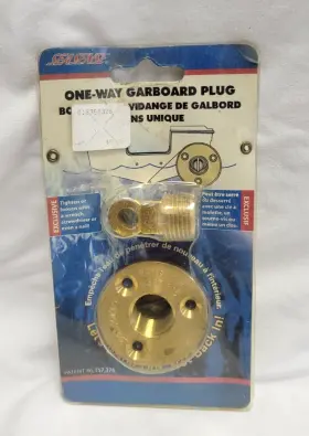 50032270 Seasense One-way Garboard Plug New In Pkg. Patent 6357376