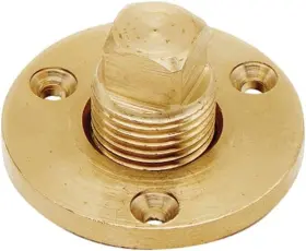 50032282 Seasense Unified Marine Drain Plug 2 Inch Flange Diameter Gold