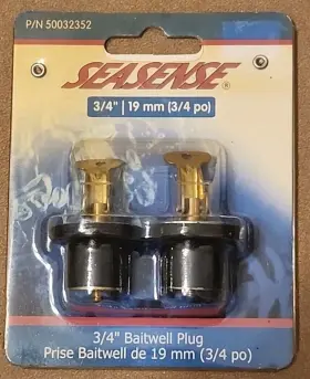 50032352 Seasense 3/4 Inch 19mm Snap Lock - Baitwell Drain Plug. 2 Pack