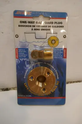 Seasense 737765322701 One-way Garboard Plug New In Pkg. Solid Brass Kit 1/2 Npt