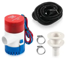 Csbtz01 Secivlot Boat Bilge Water Pump 1100 Gph 1-1/8 Inch Dia 12v Plumbing Kit Wit