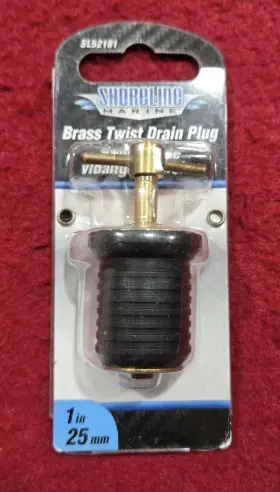 Sl52181 Shoreline Marine Full Brass 1 Inch Twist Drain Plug
