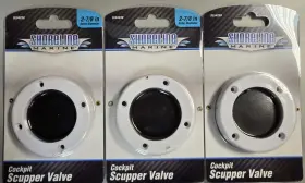 3-shoreline Shoreline Marine Sl54230 Boat Cockpit Deck Drain Scupper Valve Od 2-7/8 Inch 3 Pack