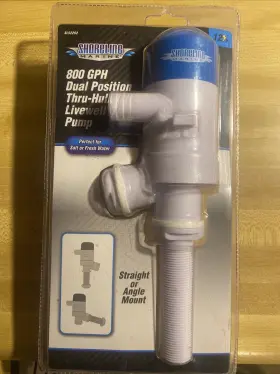 Sl52262 Shorline Marine Shoreline 800 Gpa Dual Position Thru-hull Live Well Pump
