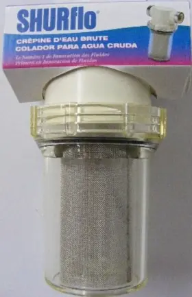 253-220-01 Shurflo Raw Water Strainer T304 Stai Steel Mesh 3/4 Inch Npt-f Boat Marine
