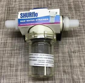 253-221-01 Shurflo By Pentair Raw Water Strainer 3/4 Inch Barb Inlet With Bracket