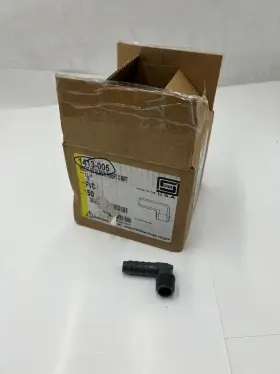1413-005 Spears Box Of 50 1/2 Inch Barbed X Mipt Pvc Insert 90 Elbow Fitting