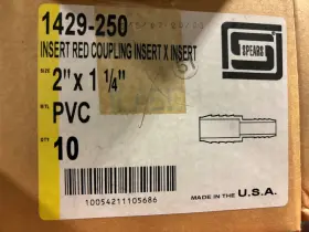 1429-250 Spears 10 Pc Box #1429-250 2 Inch X 11/4 Pvc Reducer Insert Coupling Fast Shipping