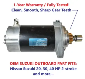 31100-94402-000 Suzuki Oem 12v Outboard Starter Dt20 Dt30 Dt40 2-stroke 30 Hp S108-120 S108-112