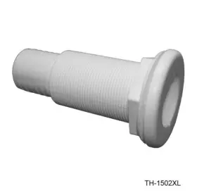 Th-1502xl-dp T-h Marine Thru Hull - Straight 1-1/2 Inch Hose Extended White Boat New