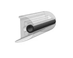 V12-0005bka70-1 Taco Metals Inc. 12-0005bka0-1 Black 3/4in Tube 70 L Flexible Vinyl Rub Rail Insert