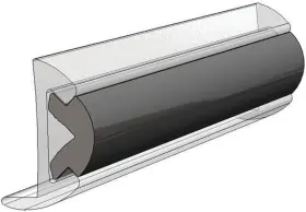 V12-4155bka50-1 Taco Metals Marine Flexible Rub Rail Vinyl Insert - 3/4 Inch X 3/8