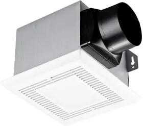 Td-bf-09l Tech Drive Bathroom Fan With Light 80 Cfm 2.0sone No Attic Access White