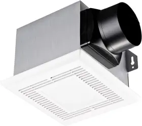 Td-bf-14l Tech Drive Bathroom Fan With Light 50 Cfm 1.0sone No Attic 50cfm White