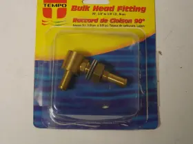 120010 Tempo Marine Moeller 90 Degree 3/8 Inch To Brass Bulk Head Fitting
