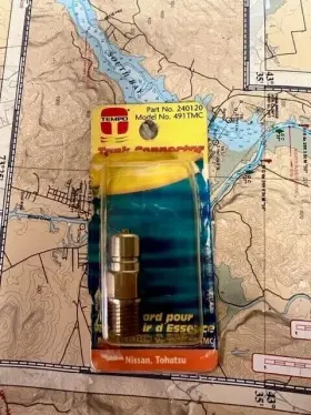 240120 Tempo Marine 491tmc #491tmc Tank Connector Male 1/4 Inch Npt Chrome Plated Brass