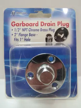 Gdp-1-cb-1-dp Th Marine Gdp-1-cb-dp - 1/2 Inch Npt Brass Chrome Garboard Drain Plug D3.5b270d