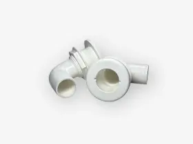 Th-1592-b Th Marine 1 1/2in Thru Hull 90 Degree Barbed White New 2 Pack
