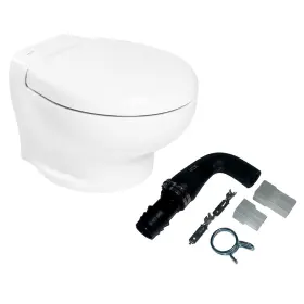T-nan012pw Thetford Marine T-nan012pw/tsft/na-rwkitnp Nano Touch Compact Toilet Raw Water Kit No Inlet Pump - 12v T-nan0