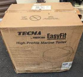 38485 Thetford Tecma New Easyfit Eco 12v High Profile White 16.5 Inch Marine Toilet