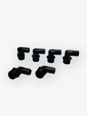 62090 Thogus Products 3/4in Npt X Hb 90 Elbow Hdpe Black 6 Pack New