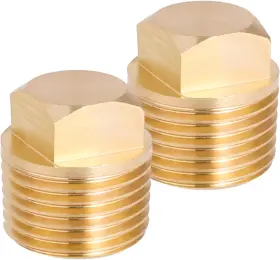 95212 Toymis 2pcs 1/2 Inch Npt Boat Drain Plug Solid Brass Upgraded Gold