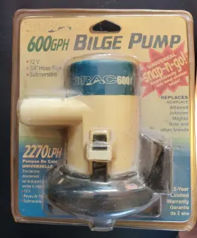 69300 Trac Outdoors Bilge Pump 600 Gph 3 / 4 Inch Outlet