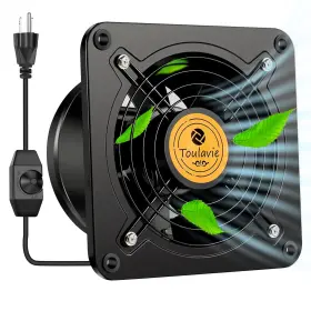 Tt Toulavie 771077878846 Exhaust Fan With Variable Speed Controller Quiet 8 Inch 6 Inches Black