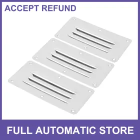 Uauto1 726215678178 3pcs Boat Stainless Steel Louvered Ventilation Rectangular Venting Panel Cover